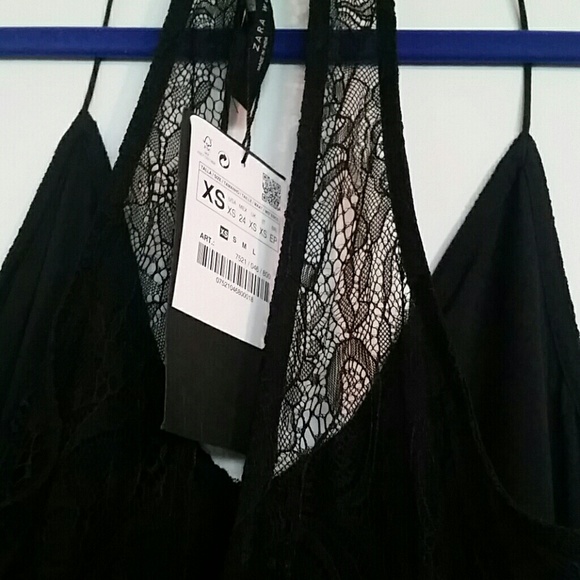 Zara Woman Sz XS black lace sundress - Picture 3 of 3